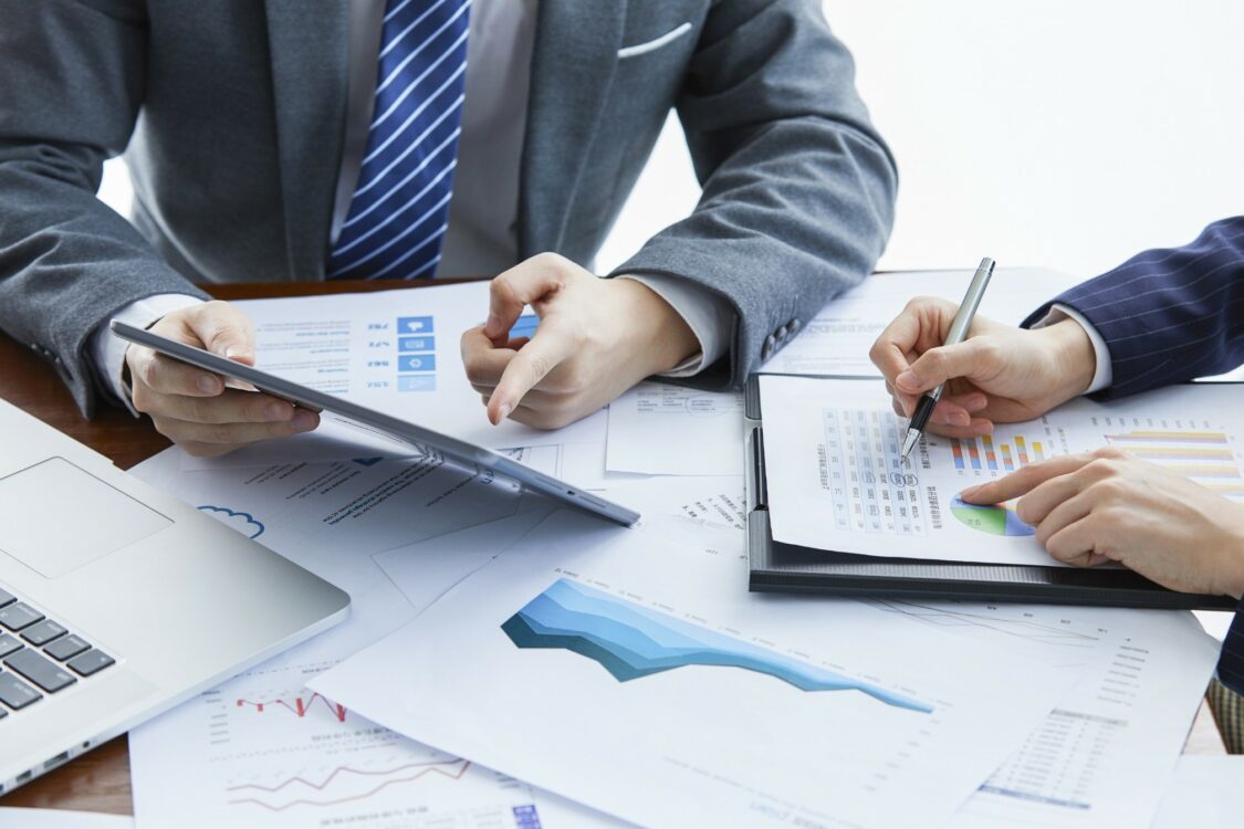 Business men elegant suit business meeting